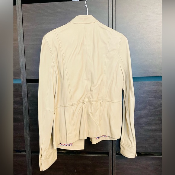 NWT Tory Burch beige leather jacket - Picture 3 of 6